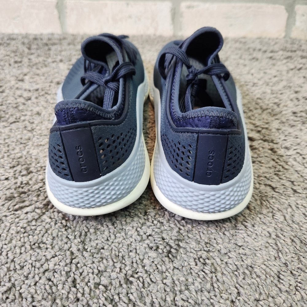 Crocs Womens Lite Ride Grey Rubber Tennis Shoes Size 9 Gem